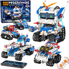5in1 STEM Robot Building Kits for Kids 6-12, App  Remote Control STEM Car Tank