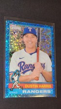 2025 Topps Heritage Dustin Harris RC Blue Sparkle Chrome