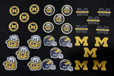 MEGA-PACK OF 30 MICHIGAN WOLVERINES WOVEN IRON-ON PATCHES - 5 OF EACH DESIGN