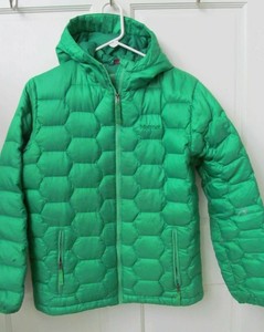 kelly green down jacket