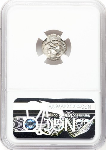 NGC XF GAUL AEDUI Antica Francia 50 a.C., Celti Celtici Quinario Moneta Argento Cavallo - Foto 4 di 5