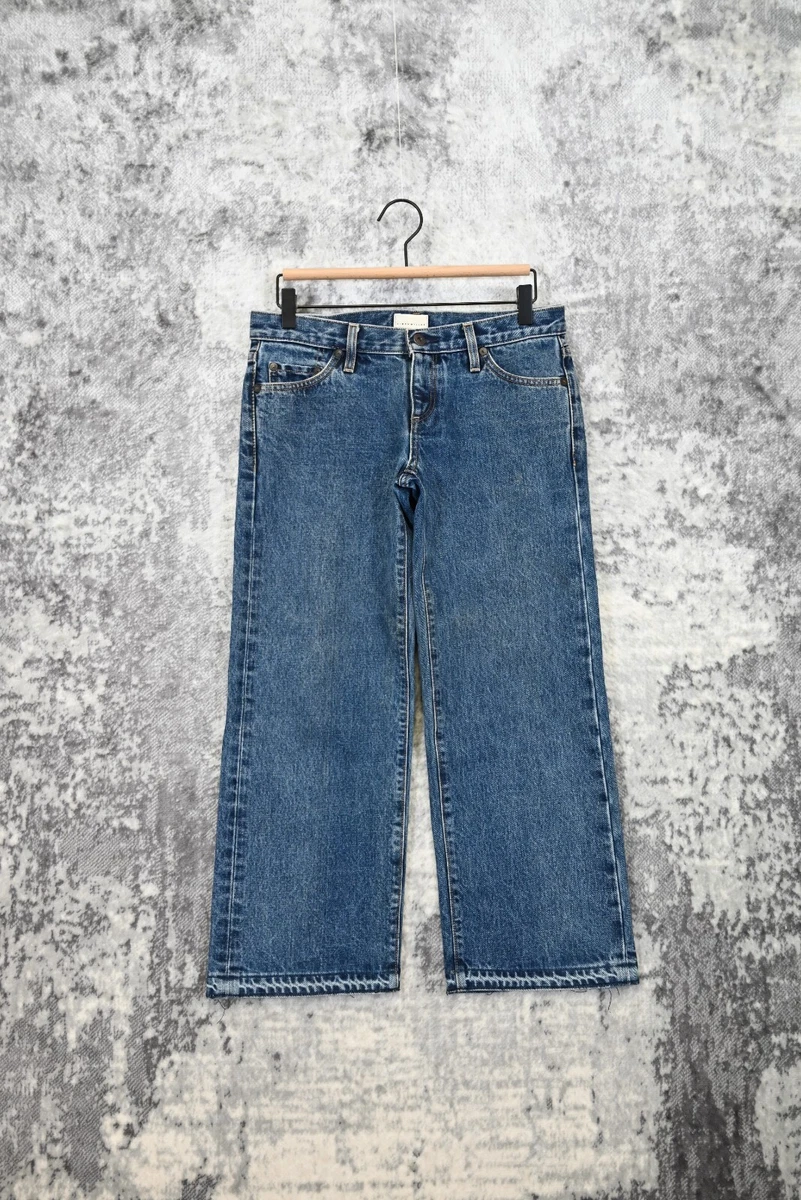 Simon Miller Wide Leg Crop Raw Hem Denim Jeans Size 24