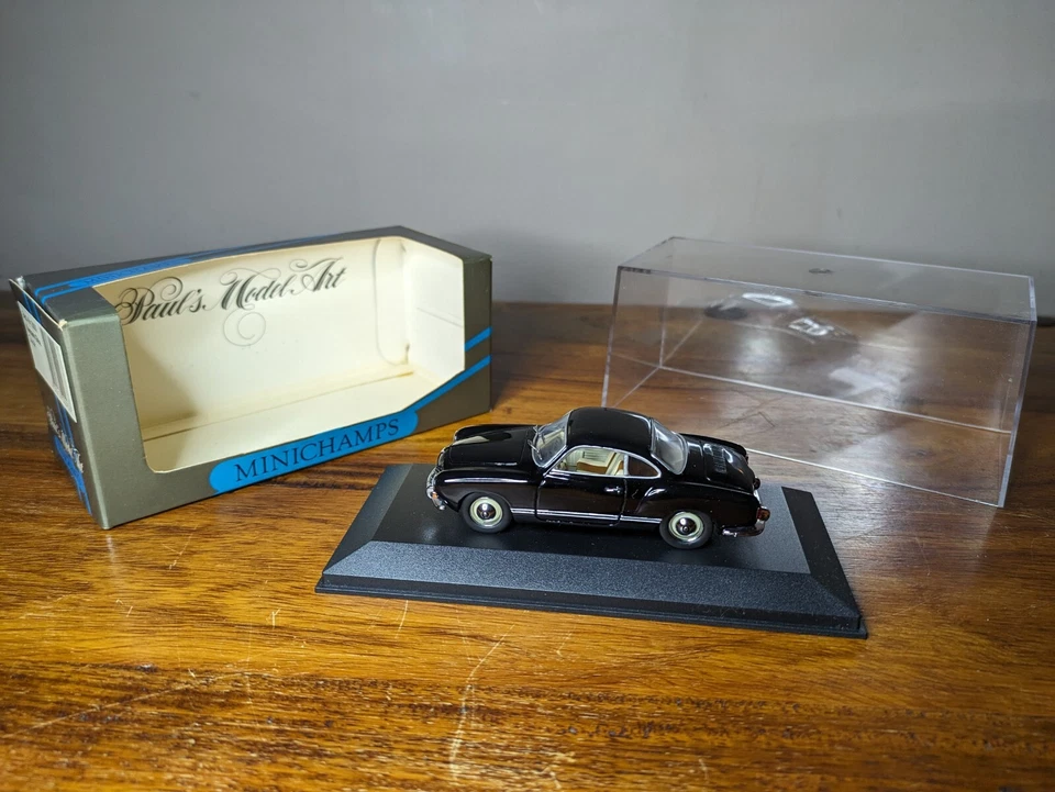 Minichamps VW Karmann Ghia cupé 1962 5000 1/43 modelo diecast negro Foto 2 de 4