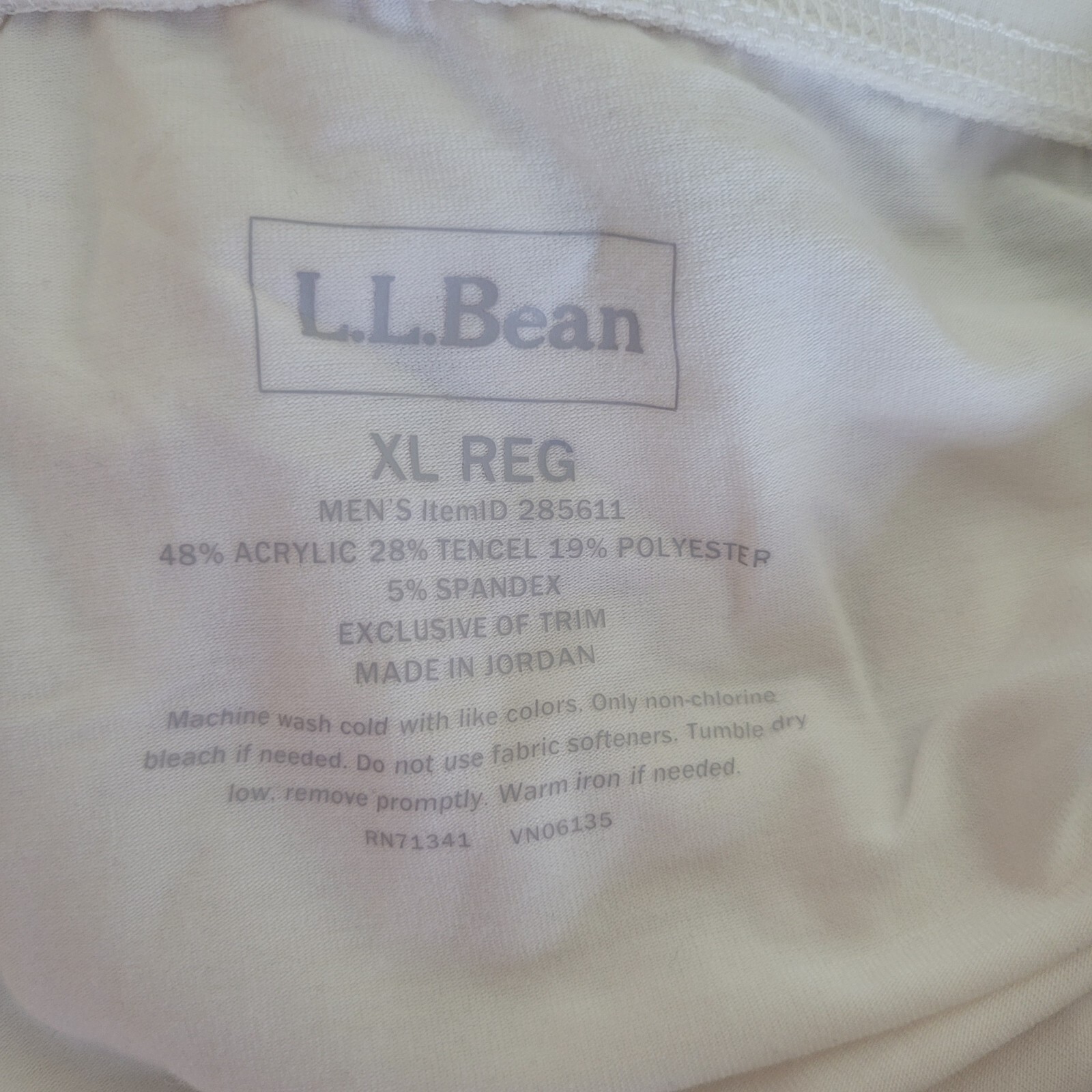 LL Bean NEW Heat Keepers Long Underwear Men's Size XL White Base Layer Pants thumbnail 5
