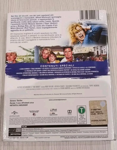 Gli Uccelli (The Birds) di A. Hitchcock - Steelbook Blu-ray - Nuovo Sigillato - Foto 2 di 2