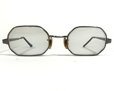 Vintage SRO 5 1/4 Sunglasses Frames Grey Polygon Hexagon Full Rim 45-20-125