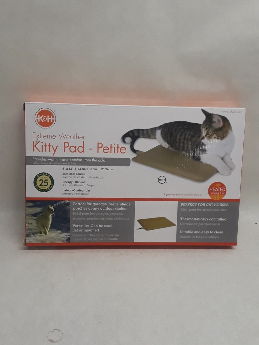 Heated Cat House Heated Extreme Weather Outdoor Kitty Pad Petite