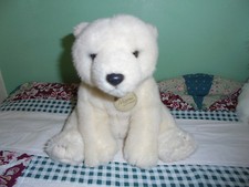 Miyoni Aurora stuffed animal GUC plush white bear children cuddle toy Polar Bear