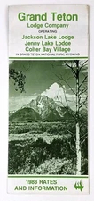 1983 Grand Teton Lodge Company WY Jenny Lake Lodge Rates Vintage Travel Brochure