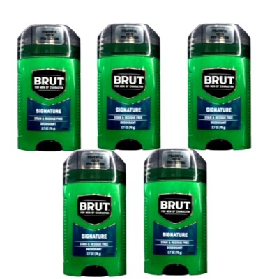 5 Pack Brut Deodorant Stick Original Fragrance 2.25 Oz Each