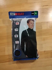 32 Degrees Heat Men's 1/4 Zip Stretch Active Base Layer Top, Black XL