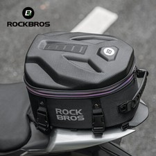 ROCKBROS Bolsa de Asiento Trasero Carcasa Rígida Moto 12.5LR Bolsa de Sillín Reflectante Mochila