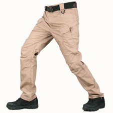 Tactical Cargo Pants Mens Work Pants Combat Outdoor Waterproof Hiking Trousers