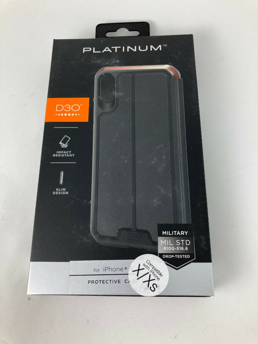 Platinum D30 Protective Case for Apple iPhone X XS Black/Orange