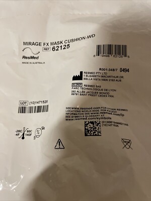 Resmed Mirage FX Wide (WD) Cushion NEW Factory Sealed NIB 62125