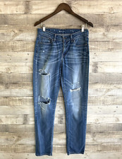 Levis Demi Curve Classic Rise Slim Jeans Women's 29 MEASURES 29x32.5 Distressed