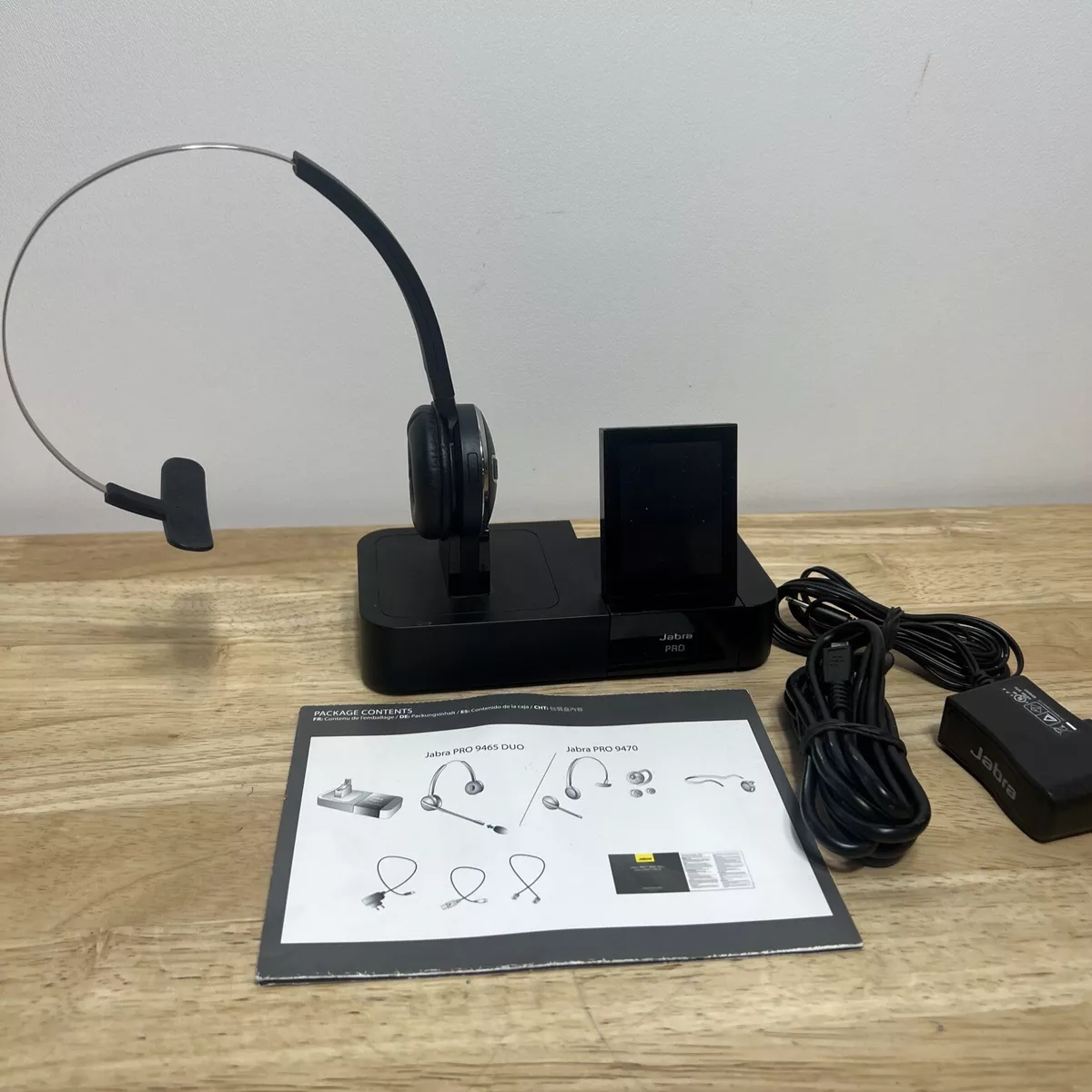 Jabra PRO 9400BS Black Headset Single Base Station Wireless Phone W Power uSB