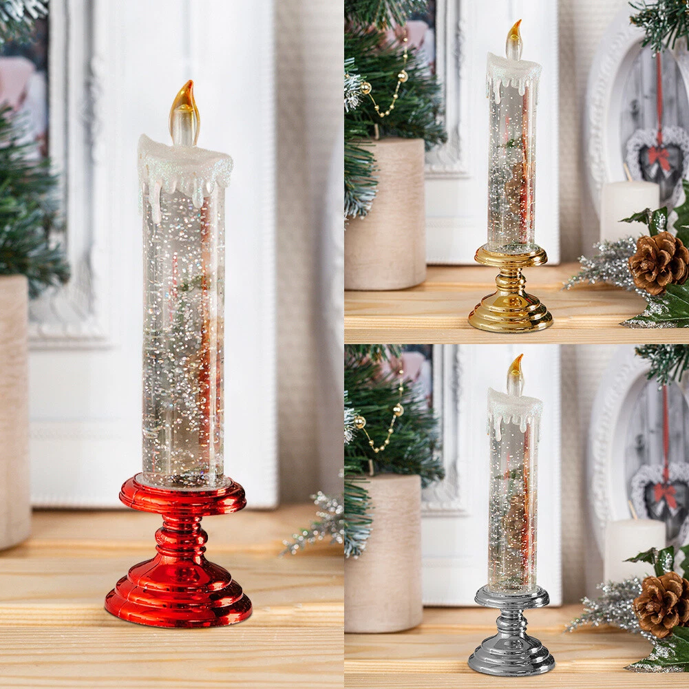 Glitter light up candle cheap holder