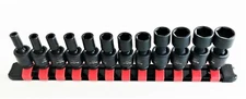 12pc Proto Blackhawk 1/4" Impact Universal Swivel Flex Socket Set METRIC U-1456S