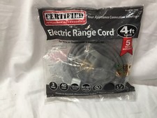 Certified Appliance Accessories 3-Wire Closed-Eyelet 40-Amp Range Cord, 4ft