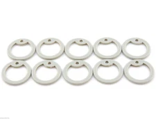 Pack of 10 Dark Grey Color Military Army ID Dog Tag Rubber Silicone Silencers