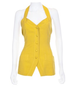 mustard yellow halter top