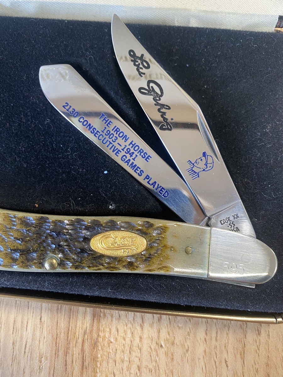 希少　激レア　KUTE102 FM 1989 カリフォルニア　スチールケース 1989 Case XX Usa Lou Gehrig Ironman Trapper Jigged Bone Numbered