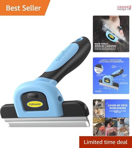 Effective Pet Grooming Brush | Stainless Steel Deshedding Tool for Cats & Dogs