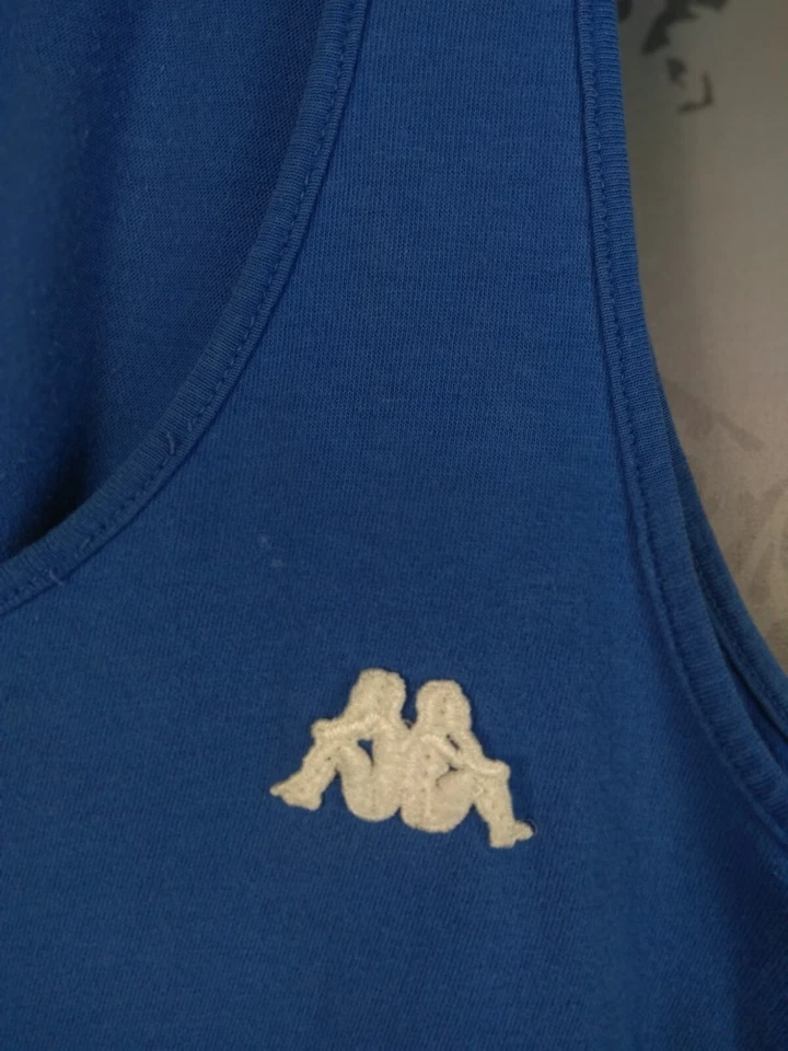 Camisa Kappa Vintage Jersey Sin Mangas Con Rayas Hecha en Italia Hombres Talla 52 ig93 Foto 3 de 4