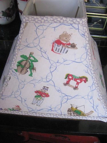 Kids Nursery Fabric Small Lamp Shade 6 x 10 x 8 Vintage Look - Picture 14 of 15