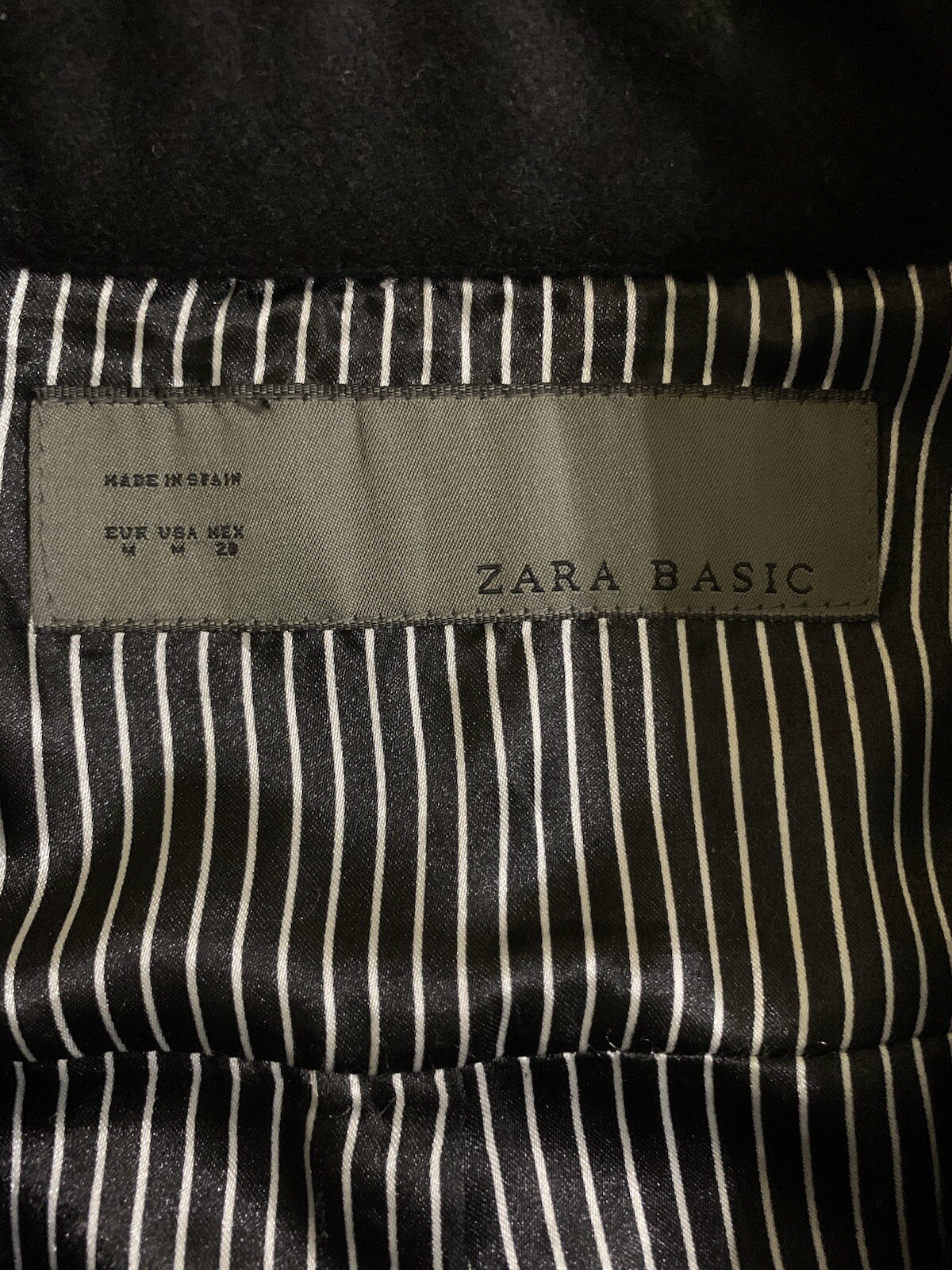 Zara Basic Size Medium Black Cropped Military Sty… - image 5