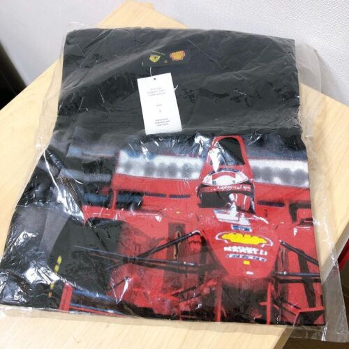 Ferrari Michael Schumacher Shell Official Licensed Tee T Shirt Size L Unused Vtg - Zdjęcie 1 z 3