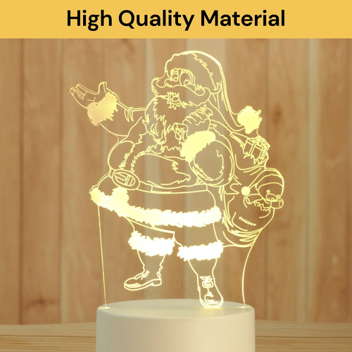 3D Acrylic Christmas Santa Claus Shaped LED Night Light Touch Table Lamp Gift AU - Picture 3 of 10