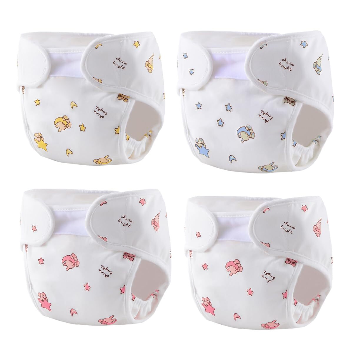 EcoFriendly Reusable Diapers Set for 1724 Reborn Dolls Soft Cotton Material