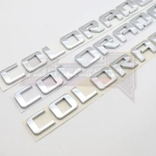 3PCS Chrome For Colorado Emblem Door Side Fender Tailgate Raised Letters Badges