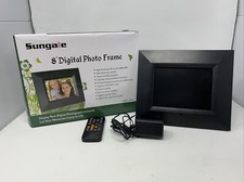 Sungale 8" Digital Photo Frame with Remote, Slideshow, Plays Music  Video AD801