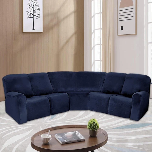 Anbausofabezug 5-Sitzer Ecksofa Couch Schonbezug Stretch Möbelbezug - Bild 107 von 134