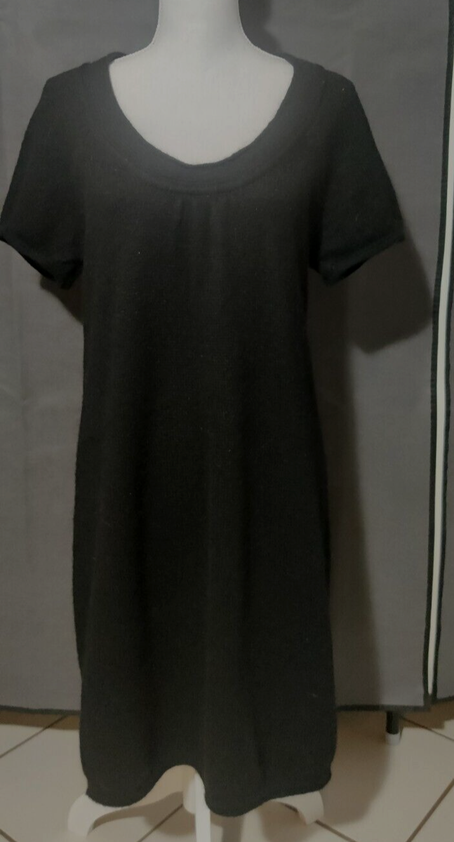 Stile Benetton Black Casual Knit Sweater Dress