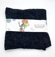 Genovega Black Infinity Scarf For Women