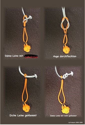 1 Wurfknoten Affenfaust original von q-products Signal-Orange seewasserbeständig - Bild 4 von 4