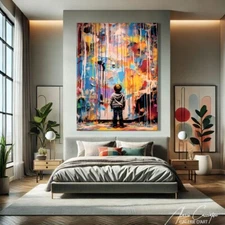 Street Art Graffiti Art Canvas Framed Pop Art Prints Colorful Urban Art Print