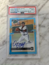 2020 Optic Oneil Cruz Rated Prospects Carolina Blue Auto 32/35 PSA 9 Pittsburgh