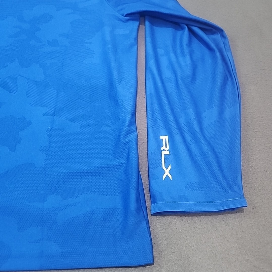 Ralph Lauren RLX Golf 1/4 Zip Pullover Camo Jacquard Royal Blue