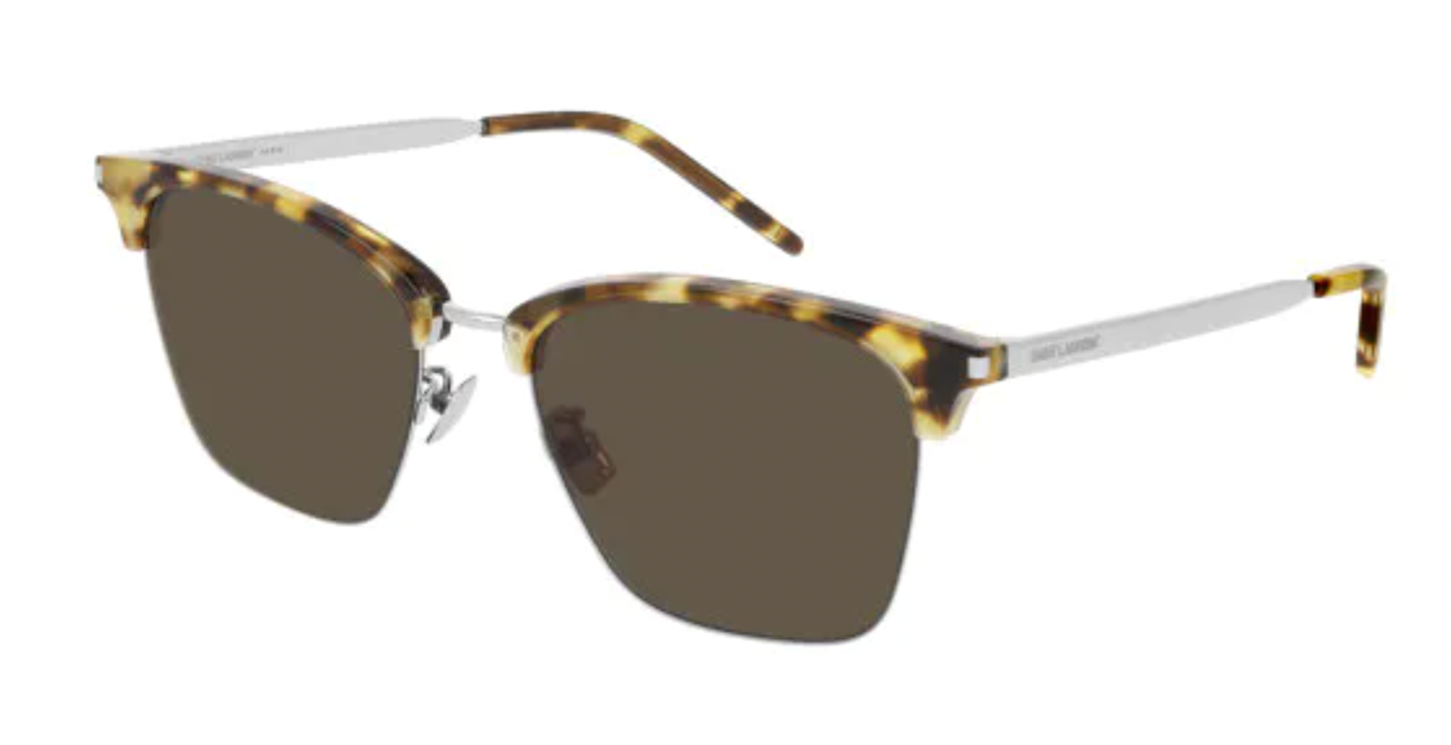 Occhiali da sole uomo Saint Laurent quadrati 55 mm marrone avana R2731