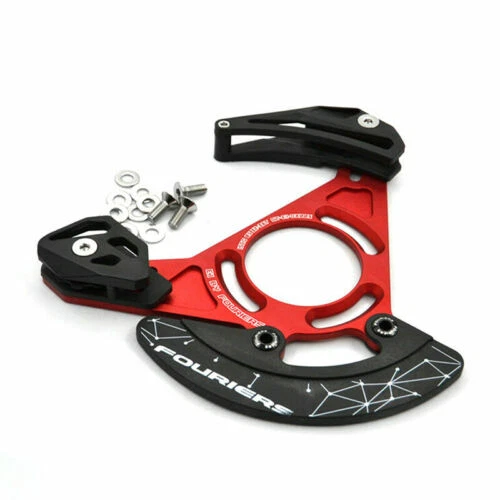 Garde-chaîne et protège-plateau de vélo rouges