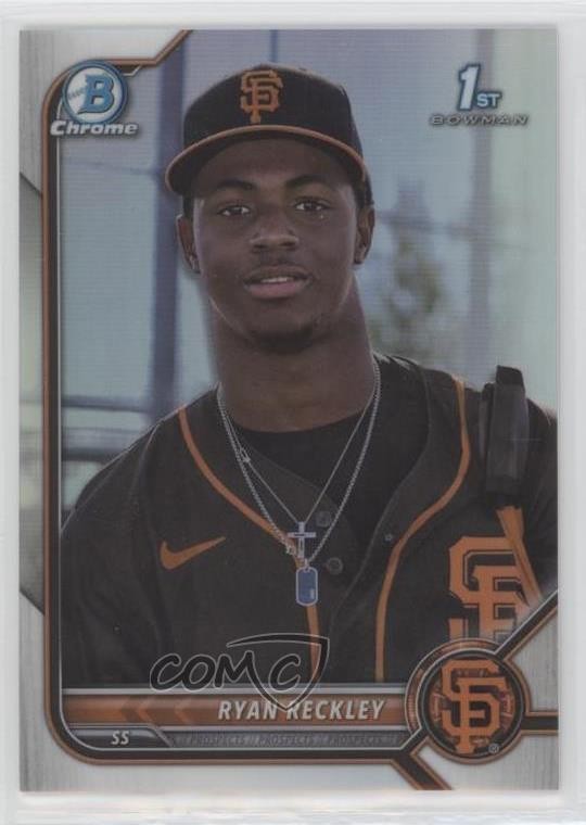 2022 Bowman Chrome Prospects Refractor 262/499 Ryan Reckley #BCP-163 0c6