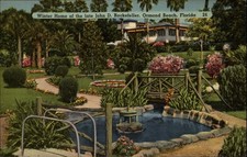 Winter Home John D Rockefeller Ormond Beach Florida vintage postcard v660