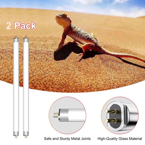 T5 UVB Reptile Light 8W 10.0, UVA UVB Light for Reptiles,2 Pack Reptile UVB F... - Picture 5 of 6