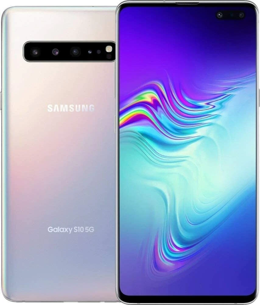 Samsung Galaxy S10 5G SM-G977B Crown Silver * Unlocked Open Box