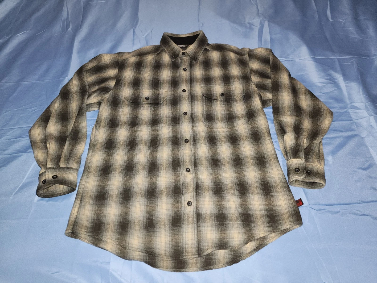 WOOLRICH THE ORIGINAL OUTDOOR CLOTHING COMPANY MEN'S PLAID FLANNEL SHIRT...